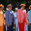 Disneyland Town Square flag lowering ceremony April 2011