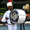 Disneyland Town Square flag lowering ceremony April 2011