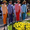 Disneyland Town Square flag lowering ceremony April 2011