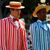 Disneyland Town Square flag lowering ceremony April 2011