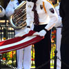 Disneyland Town Square flag lowering ceremony April 2011