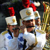 Disneyland Town Square flag lowering ceremony April 2011