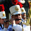 Disneyland Town Square flag lowering ceremony April 2011