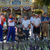 Disneyland Town Square flag lowering ceremony July 2011