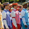 Disneyland Town Square flag lowering ceremony July 2011