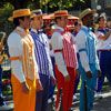 Disneyland Town Square flag lowering ceremony July 2011