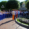 Disneyland Town Square flag lowering ceremony July 2011