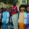 Disneyland Town Square flag lowering ceremony July 2011