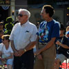 Disneyland Town Square flag lowering ceremony July 2011