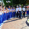 Disneyland Town Square flag lowering ceremony July 2011