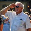 Disneyland Town Square flag lowering ceremony July 2011