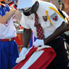 Disneyland Town Square flag lowering ceremony July 2011