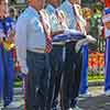 Disneyland Town Square flag lowering ceremony July 2011