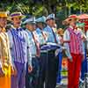 Disneyland Town Square flag lowering ceremony July 2011