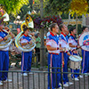 Disneyland Town Square flag lowering ceremony July 2011