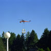 Hurricane Bubba lifts one of the 4 Moroccan Towers at West Baden Springs Hotel, October 1998