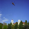 Hurricane Bubba gently places one of the Moroccan Towers atop the hotel October 1998