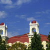 Hurricane Bubba gently places one of the Moroccan Towers atop the hotel October 1998